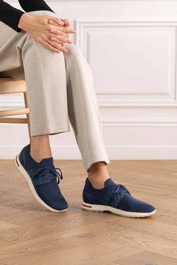 Loro Piana кроссовки 360 lp lady flexy walk женские синие 190487 - фото 2