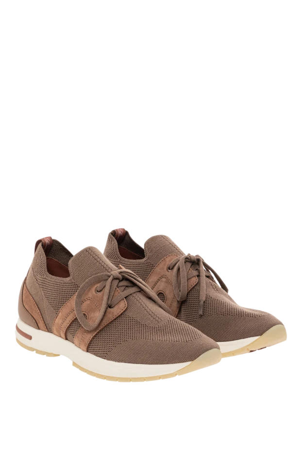 Loro Piana кроссовки коричневые из трикотажной шерсти 360 lp lady flexy walk
 190488 - фото 3