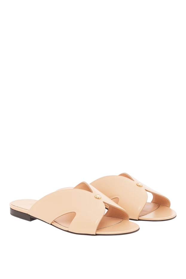 Loro Piana бежевый баусыз талғампаз вера жалпақ сандалдар 190492 - фото 3