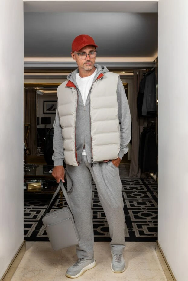 Loro Piana sneakers 410 lp walk wish gray men's wool and genuine leather
 190504 - photo 2