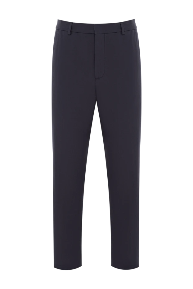Jarno men's blue cotton gabardine trousers - photo 1