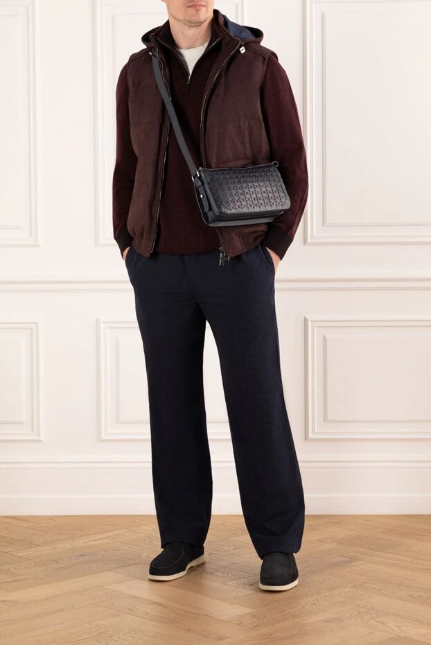 Loro Piana marlyn ерлерге арналған қырлы қырлы шалбар 190506 - фото 2