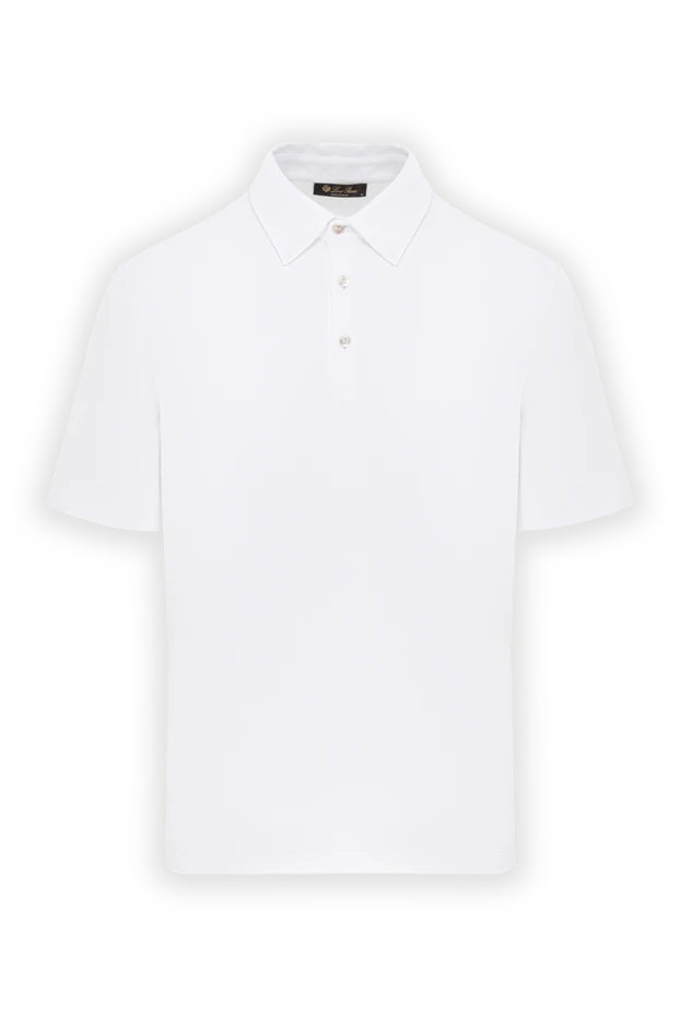 Рубашка-поло Tremezzo мужская белая из изысканного трикотажа интерлок - фото 1