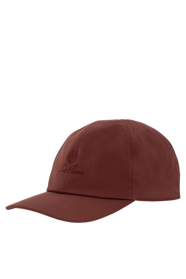 Loro Piana бейсболка мужская бордовая из хлопкового габардина с водоотталкивающей пропиткой 190513 - фото 3
