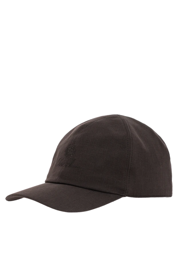Loro Piana коричневая мужская бейсболка из льна обработана мягким алоэ вера 190515 - фото 3