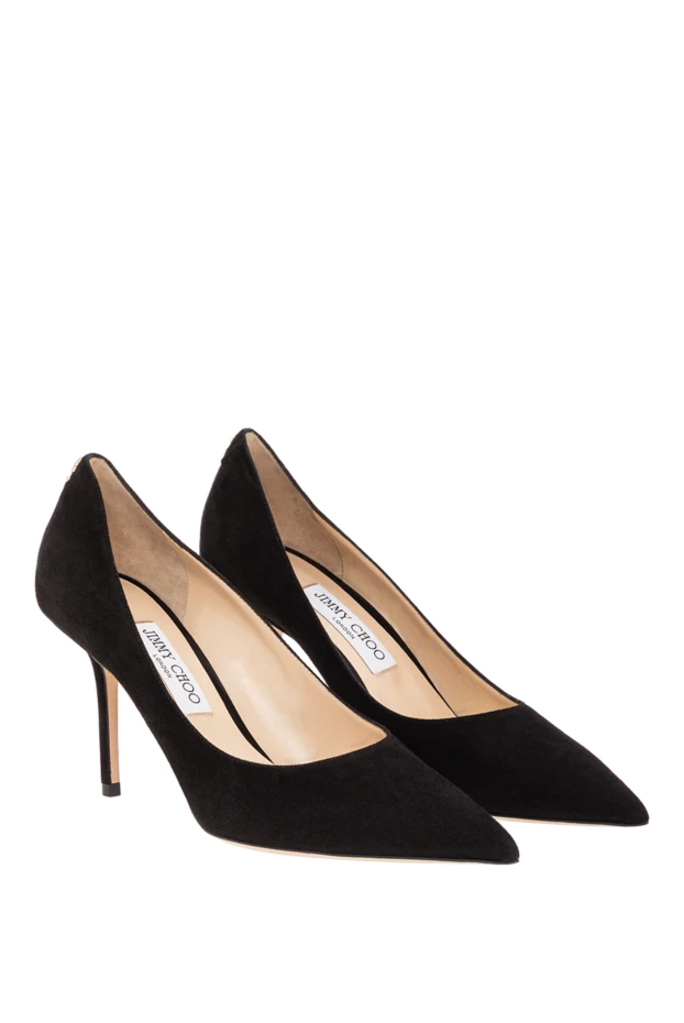 Jimmy Choo черные замшевые туфли love 85 с острым носком женские 190521 - фото 2