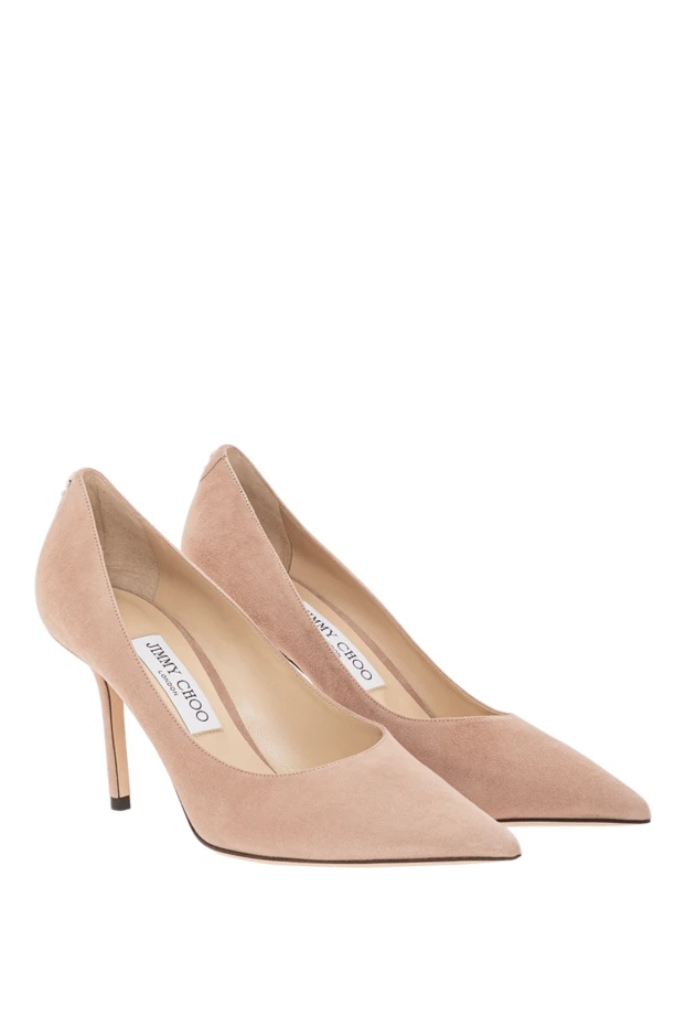 Jimmy Choo замшевые туфли-лодочки ballet с острым носком и эмблемой jc
 190522 - фото 3