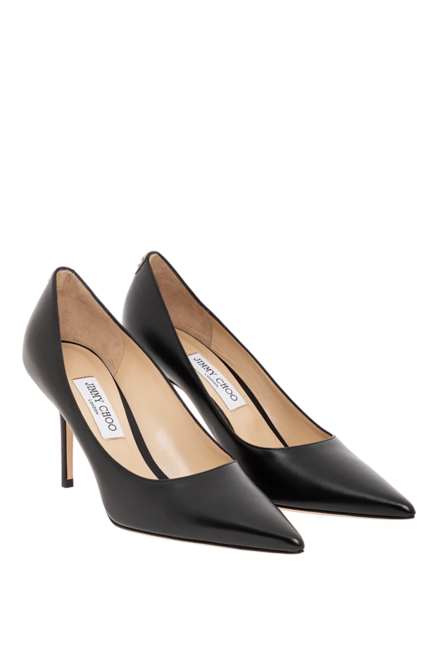 Jimmy Choo черные туфли из телячьей кожи с эмблемой jc женские
 190523 - фото 3