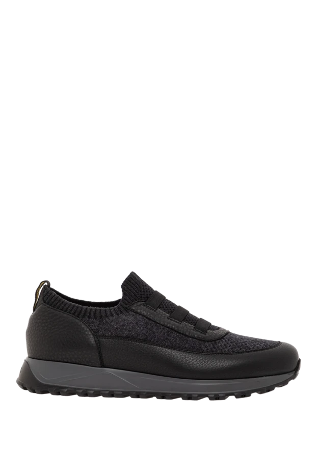 Мужские черные кроссовки с шерстяным верхом и кожаными вставками
- фото 1