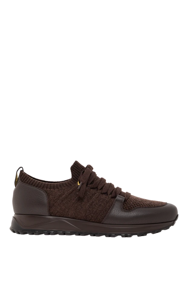 Коричневые мужские кроссовки из натуральной кожи и теплой шерсти
- фото 1