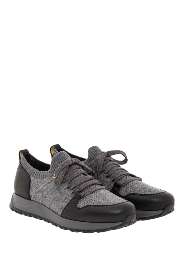 Doucal`s повседневные кроссовки из серой шерсти и натуральной кожи 190534 - фото 3