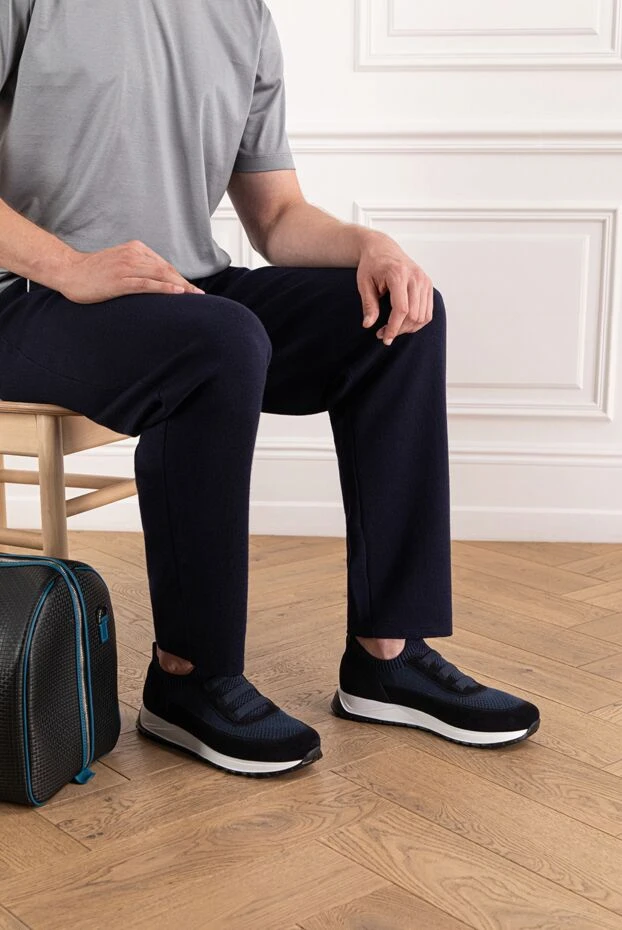 Doucal`s күдері кірістірілген және тоқыма үстіңгі ерлер кроссовкалары 190537 - фото 2