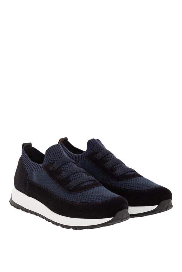 Doucal`s мужские сникеры с замшевыми вставками и текстильным верхом 190537 - фото 3