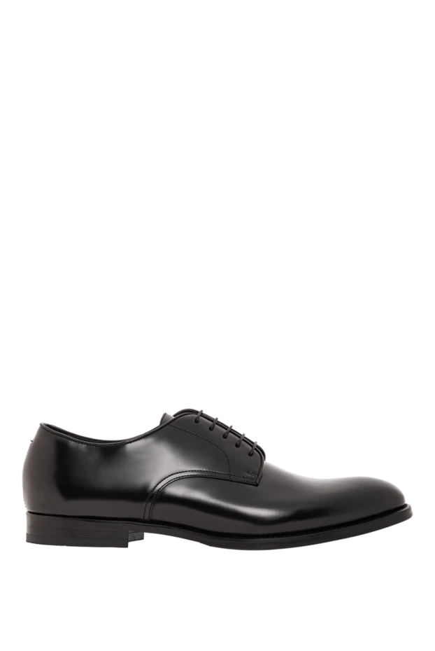 Қара түстегі шынайы былғарыдан жасалған ерлерге арналған дерби аяқ киімі - фото 1