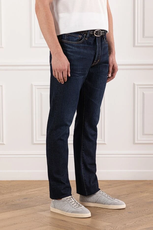 Tom Ford джинсы универсального силуэта в глубоких синих тонах с контрастной строчкой 190551 - фото 3