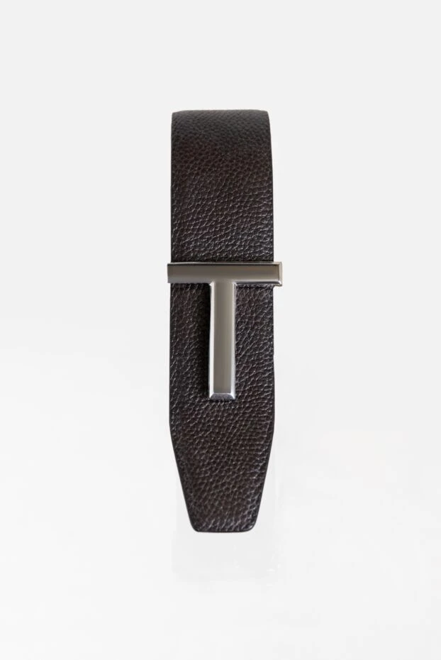 Tom Ford двусторонний коричневый ремень из натуральной кожи с т-образной пряжкой 190553 - фото 2