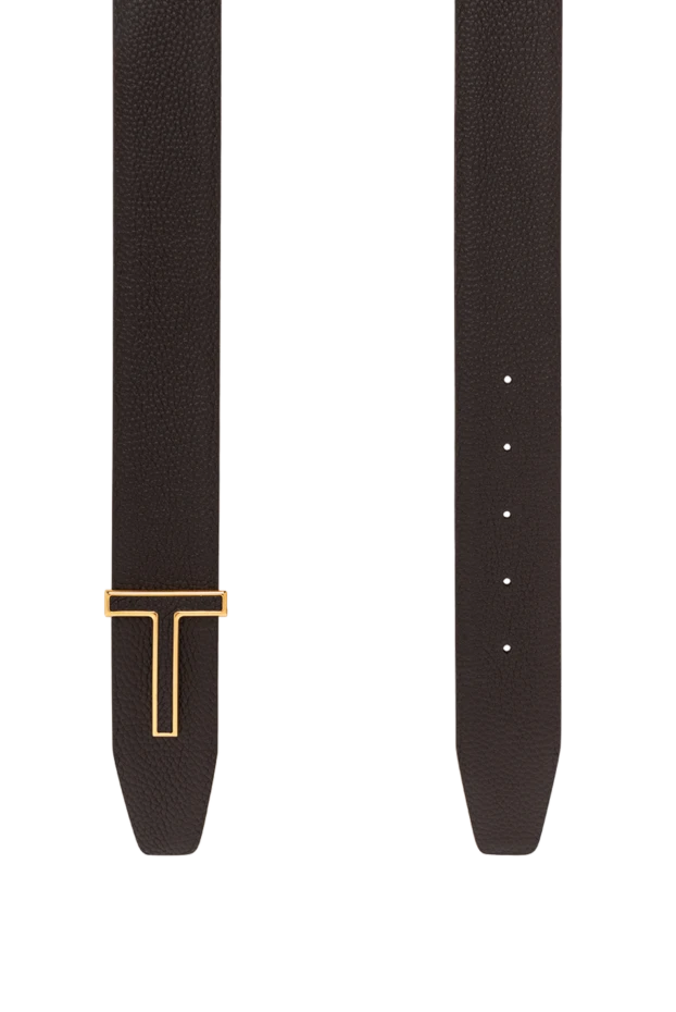 Алтын таяқшасы бар қоңыр былғары белбеу - фото 2