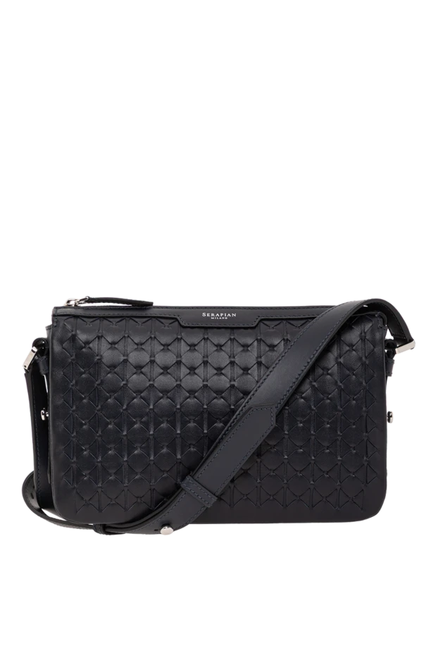 Сумка-мессенджер East West из синей кожи Mosaico - фото 1