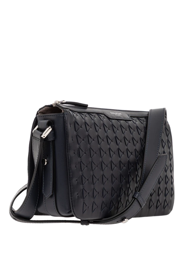 Serapian сумка-мессенджер east west из синей кожи mosaico 190575 - фото 3