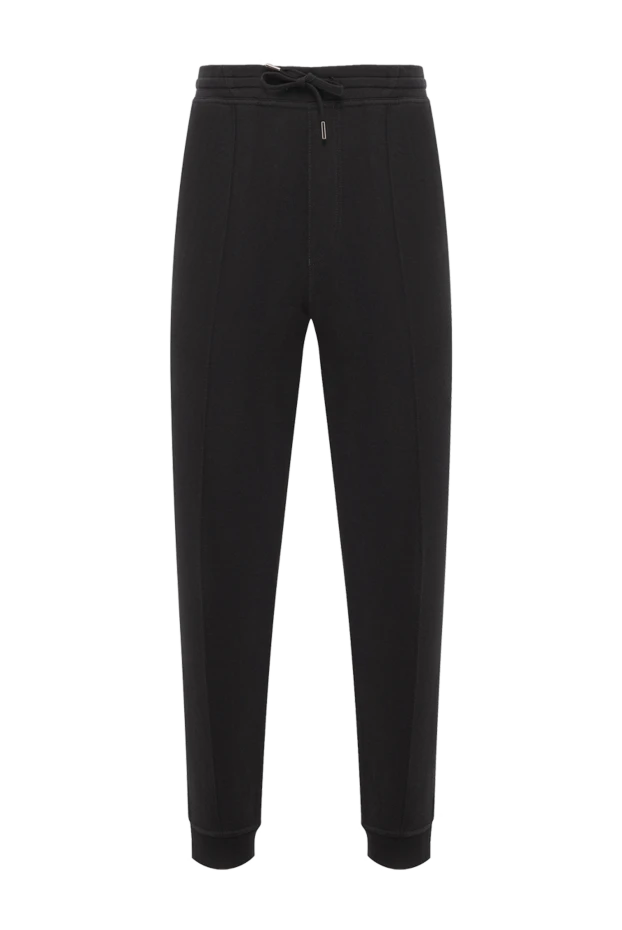 Жұмсақ текстурасы бар қара тоқылған шалбар - фото 1