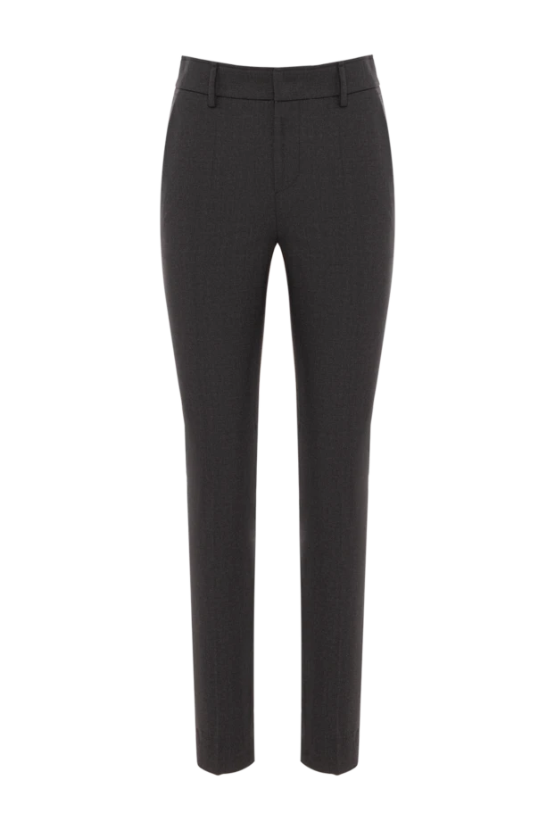Dark grey office trousers with a laconic design - photo 1