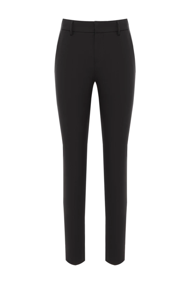 Women's classic black trousers with a laconic design - photo 1