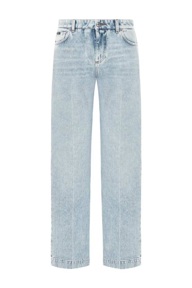 Dolce & Gabbana ашық көк түзу мақтадан жасалған джинсы шалбар 190640 - фото 1