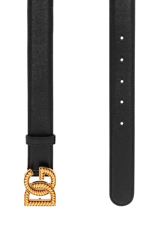 Dolce & Gabbana черный женский ремень из телячьей кожи с логотипом dg 190643 - фото 3