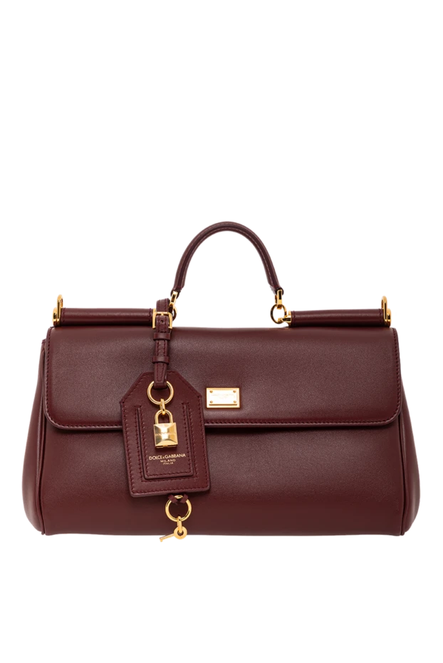 My Sicily Women's Medium Calfskin Plonge Bag Burgundy - photo 1