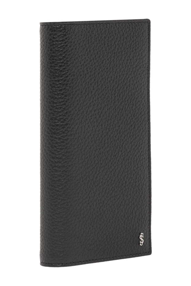 Serapian кошелек из итальянской тисненой телячьей кожи синий мужской
 190654 - фото 3