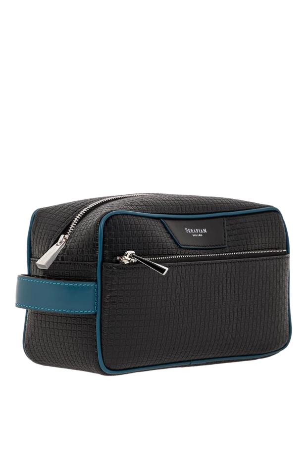 Serapian несессер из канваса с покрытием black stepan и кожи eclipse black gange черный 190655 - фото 3