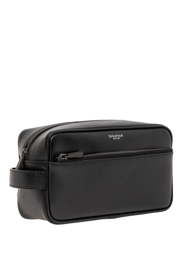 Serapian несессер из черной кожи evoluzione с несколькими отделениями на молнии
 190657 - фото 3