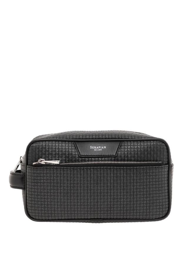 Несессер из синей кожи Evoluzione с несколькими отделениями на молнии
- фото 1