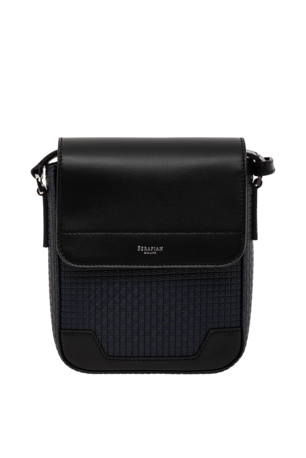 Маленькая сумка-мессенджер с клапаном из ткани Stepan черного цвета - фото 1