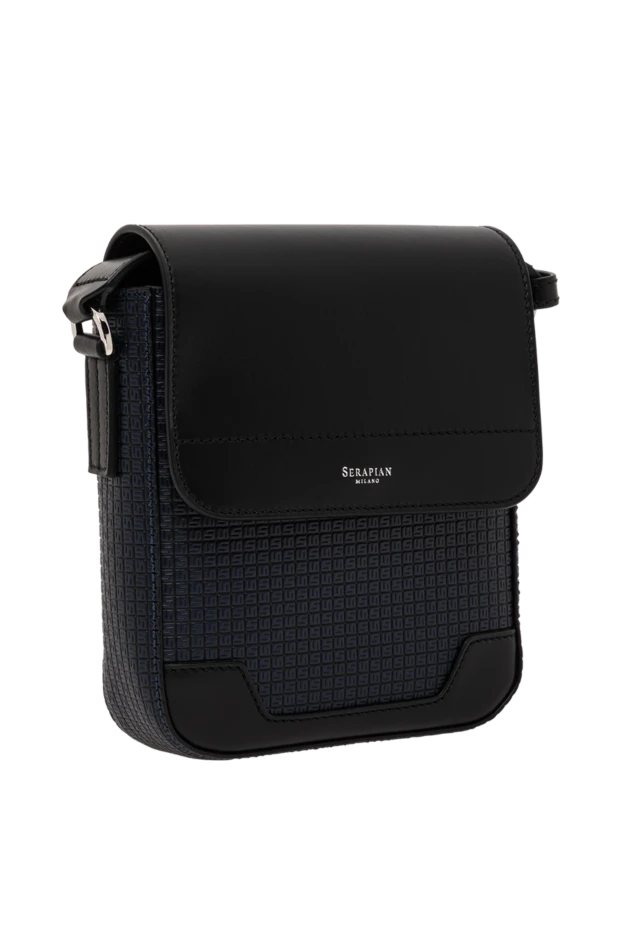 Serapian маленькая сумка-мессенджер с клапаном из ткани stepan черного цвета 190661 - фото 3