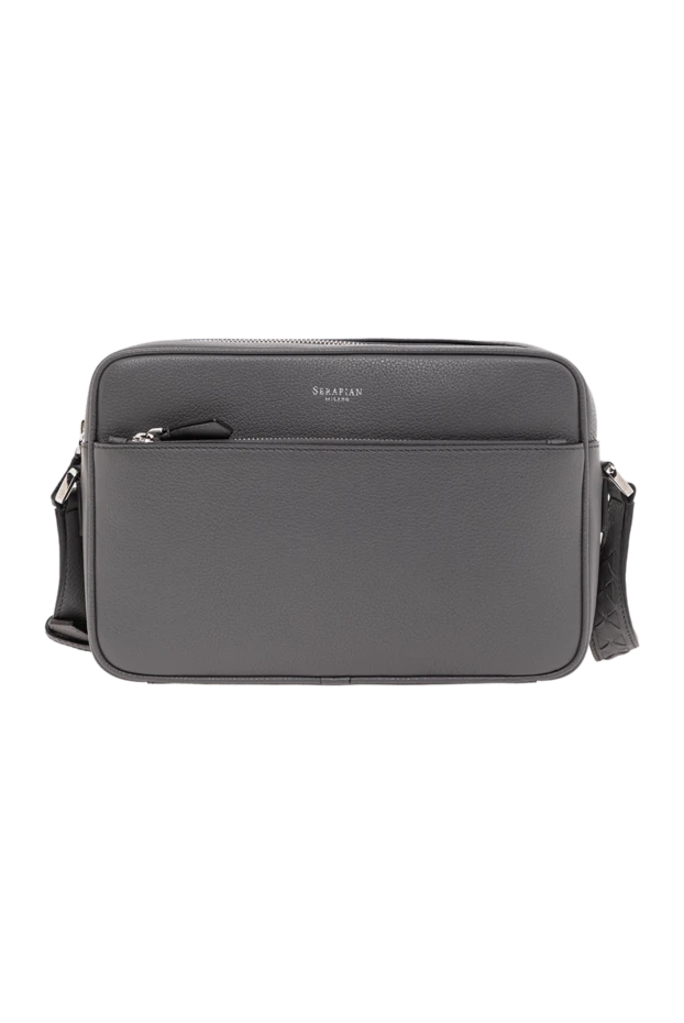 Сумка East West Messenger из кожи серого цвета мужская - фото 1