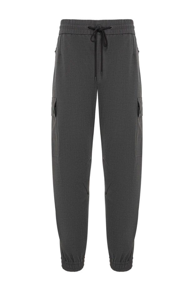 Dolce & Gabbana men's gray cargo pants with patch pockets and a drawstring waistband
190666 - photo 1
