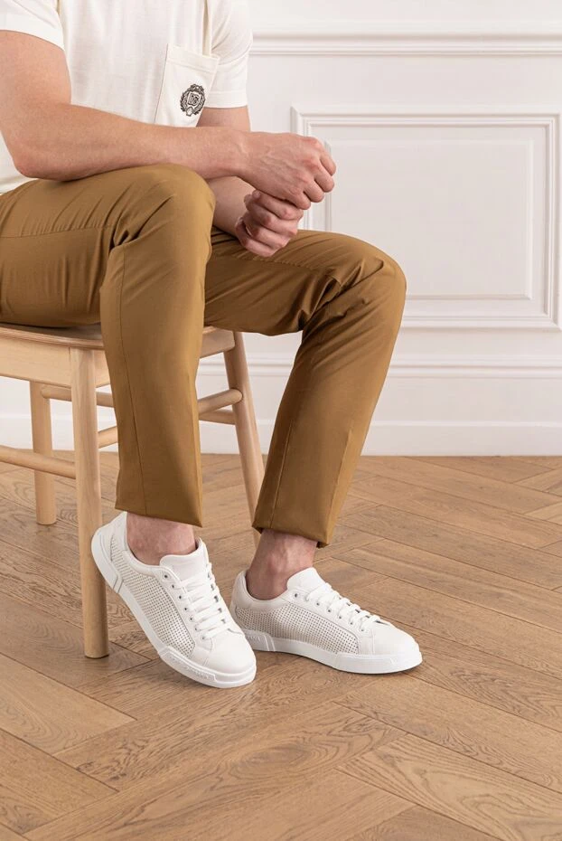 Dolce & Gabbana сникеры portofino light strobel из телячьей кожи белые мужские
190668 - фото 2