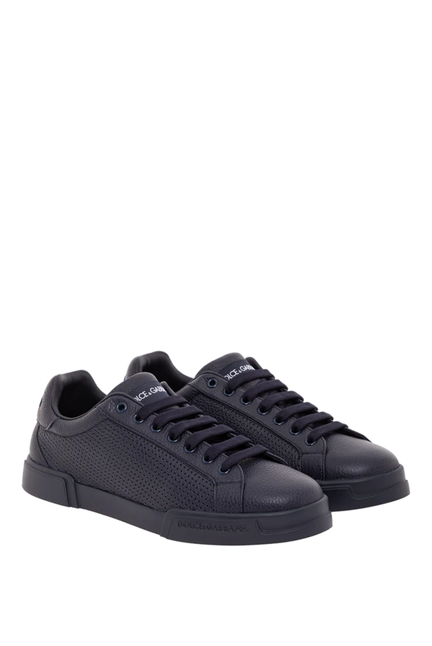 Dolce & Gabbana сникеры portofino light strobel из телячьей кожи синие мужские


 190677 - фото 3