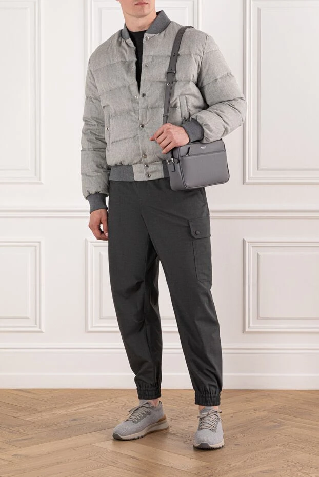 Dolce & Gabbana двусторонняя утепленная куртка из хлопка на подкладке мужская серая
 190678 - фото 3