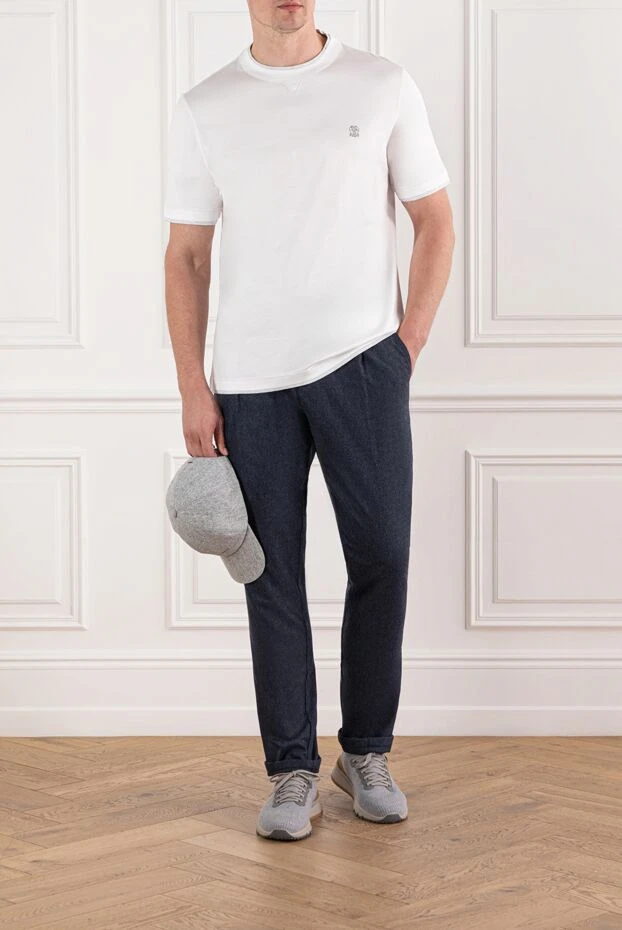 Scissor Scriptor dark blue wool and cashmere trousers with a comfortable fit 190679 - photo 2