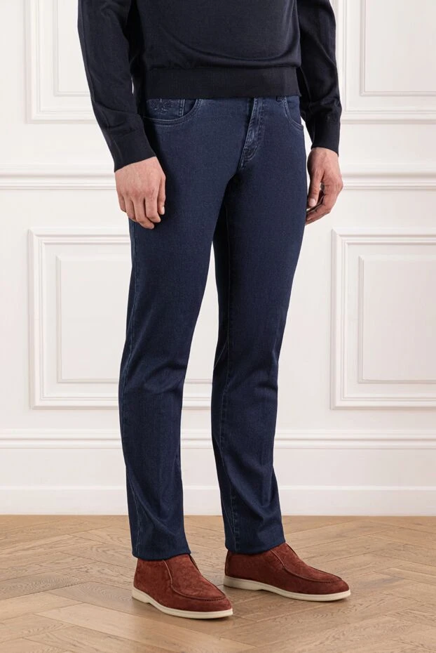 Scissor Scriptor крокодил патчтары бар қою көк джинсы
 190680 - фото 3