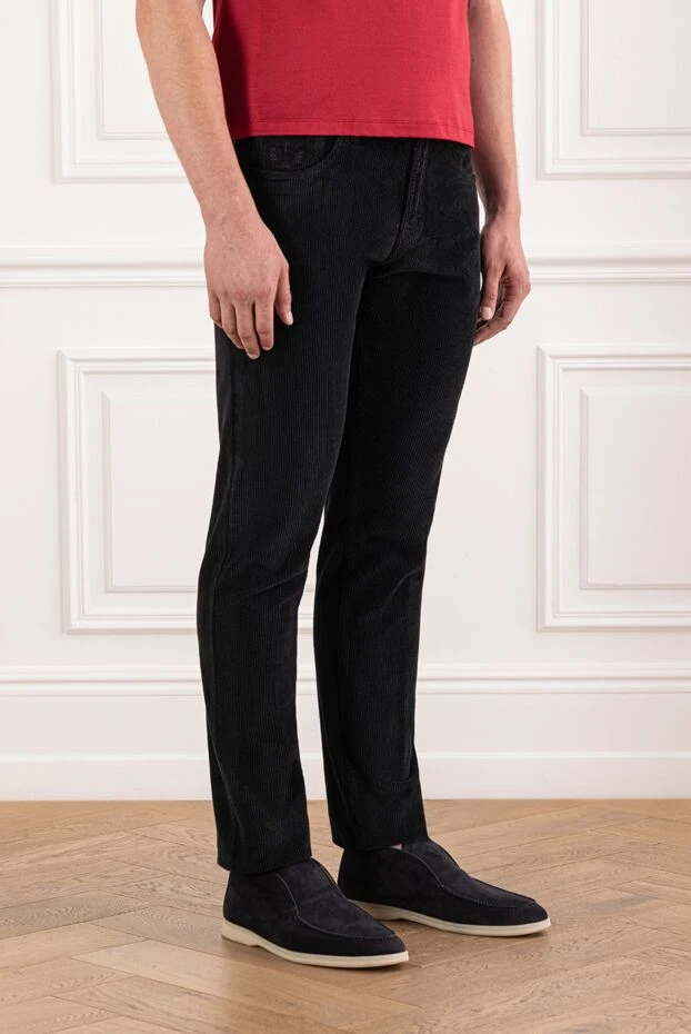 Scissor Scriptor бес қалталы қара кордюрист ерлер шалбары
 190686 - фото 3