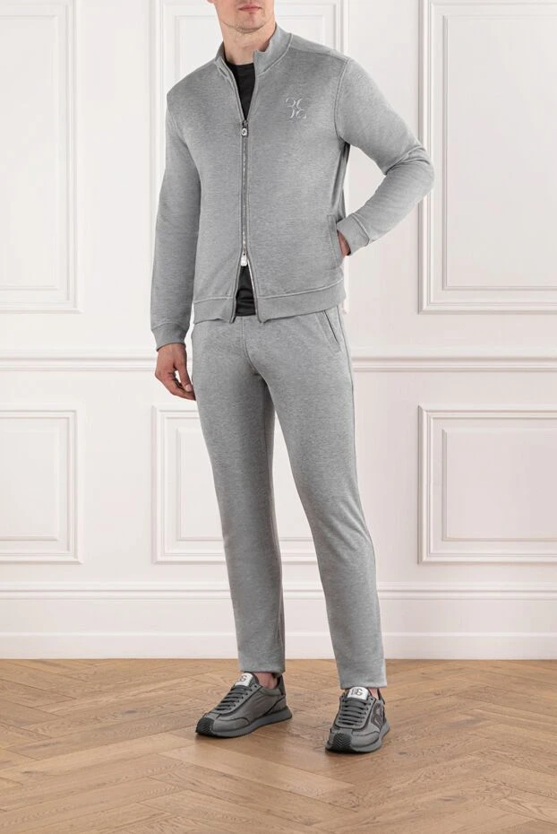 Billionaire спортивный костюм мужской светло серый из мягкого трикотажа
 190688 - фото 2