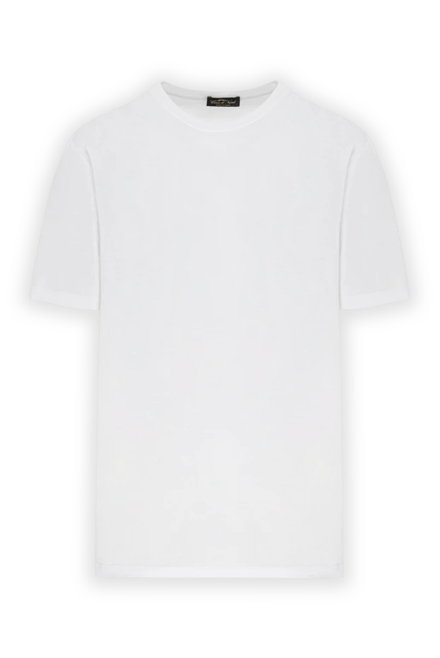 Basic white T-shirt with a round neck and short sleeves - photo 1