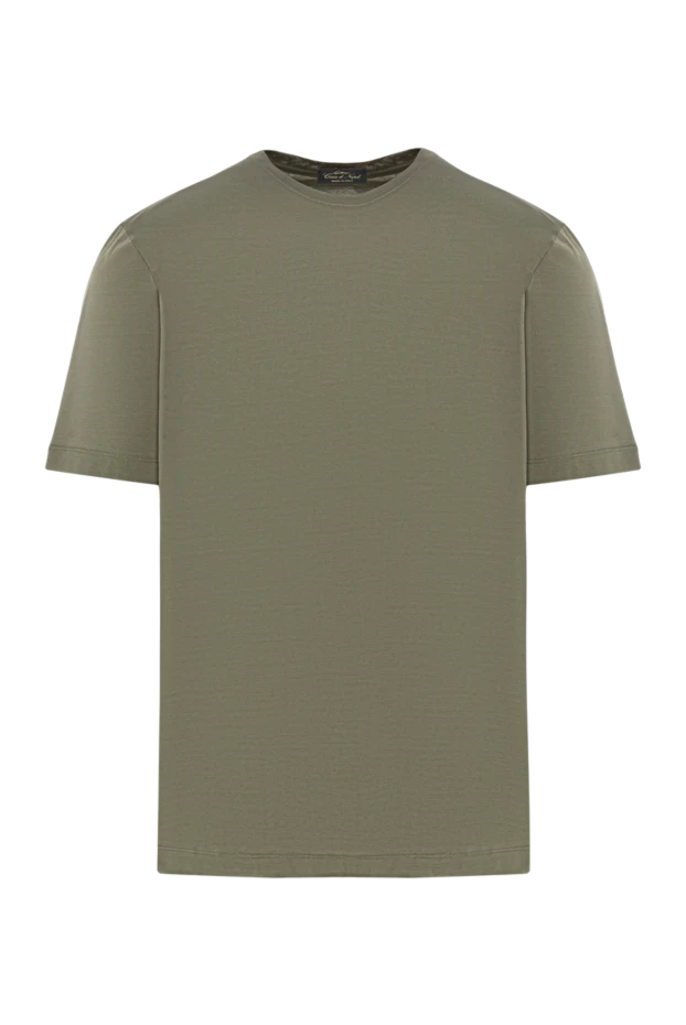 Зәйтүн жасыл түсті ерлерге арналған минималистік мақтадан жасалған футболка
- фото 1