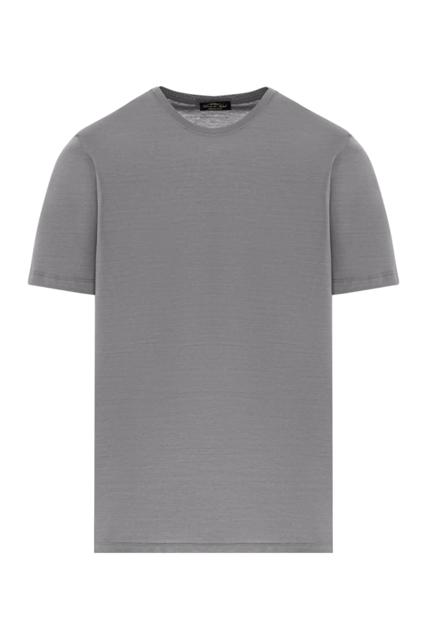 Серая футболка минималистичного дизайна с коротким рукавом - фото 1