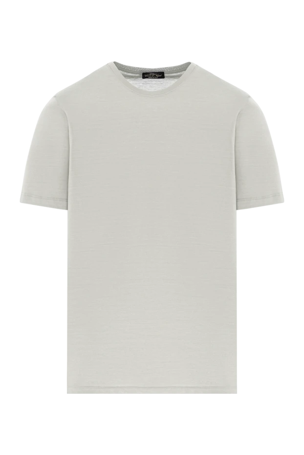 Минималистік ашық сұр түсті негізгі кесілген футболка - фото 1
