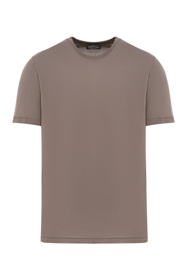 Ерлерге арналған жеңіл атлас жылтыры бар қарапайым футболка - фото 1