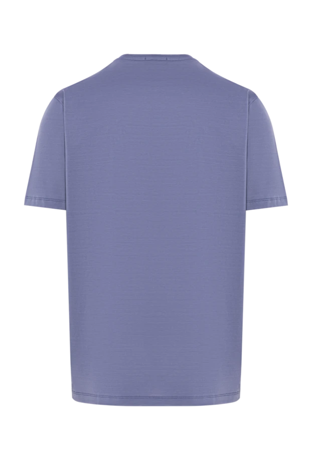 Футболка мужская хлопковая лавандово голубого цвета - фото 2